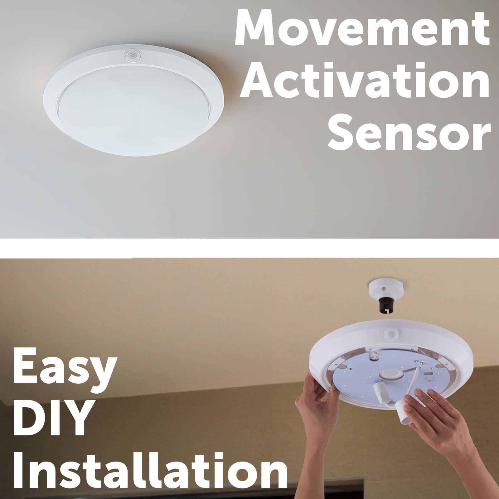 Arlec DIY LED Oyster Sensor Light, 18W, Weather Resistant, White MAL626