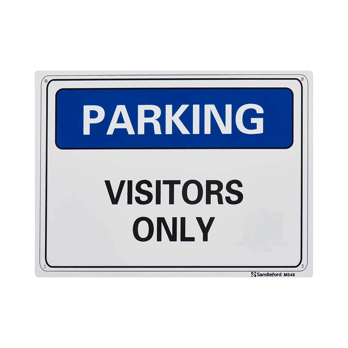 Sandleford Visitor Parking Sign 300x225mm Polypropylene Durable - SuperSaverAU - view 1