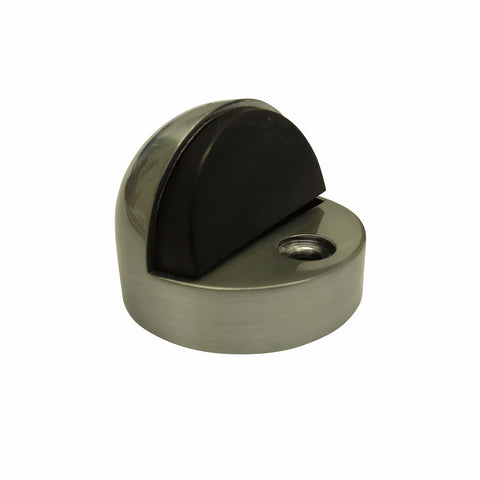 Adoored Satin Chrome Tall Half Moon Door Stop - Steel & Rubber, Interior