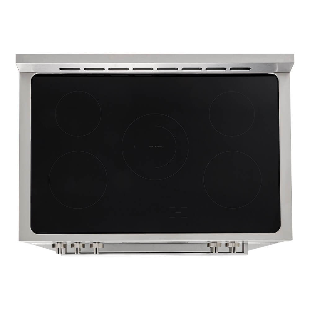 Whirlpool 90cm Ceramic Freestanding Oven - Inox, 133L, AirFry Function, Five Cooking Zones - WS91V9KPX