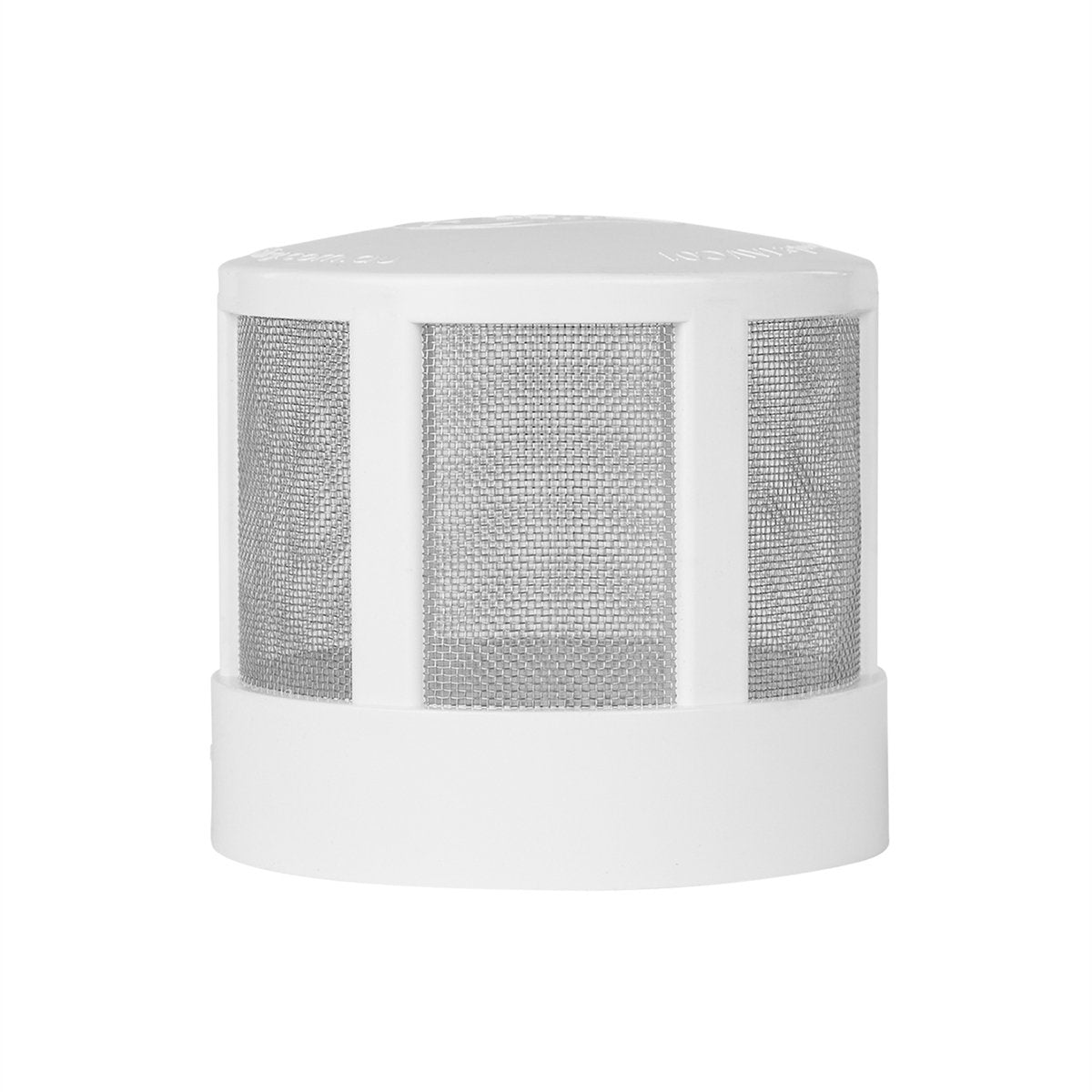Rain Harvesting 100mm Weatherproof Vent Cowl, White PVC with Stainless Steel Mesh