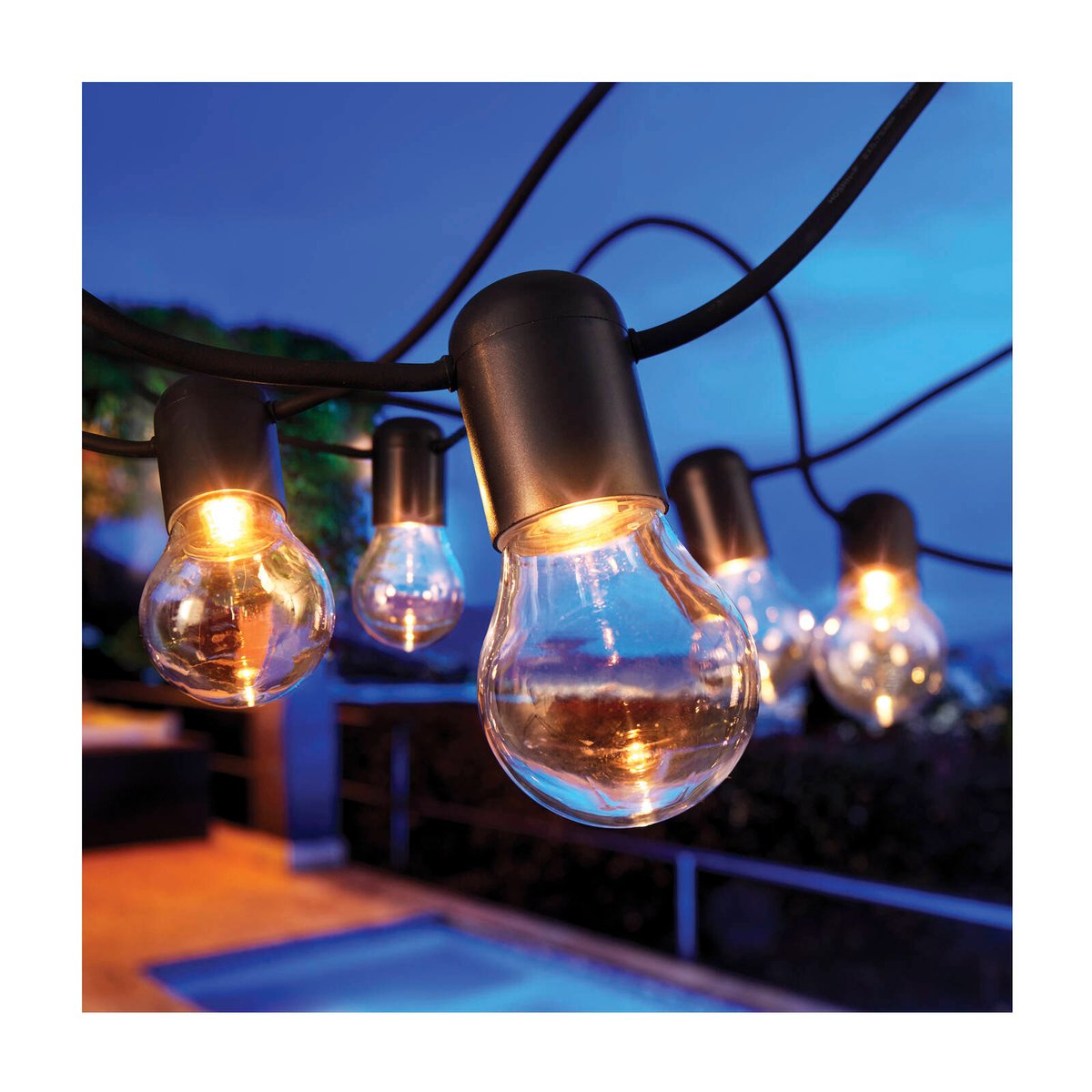 Lytworx Milano Festoon Party Lights Warm White 10 Bulbs Indoor Outdoor 67789