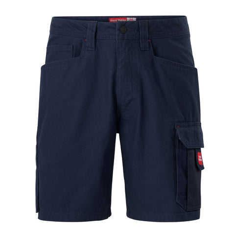 Hard Yakka Legends Relaxed Fit Cotton Work Cargo Shorts - Navy, Size 107R
