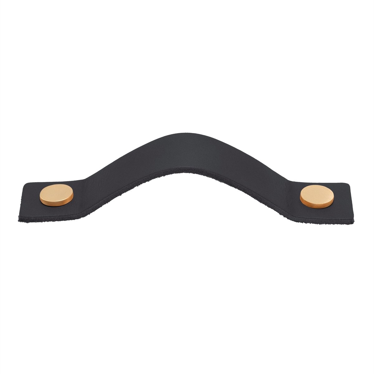 Lane 172mm Black Synthetic Leather Cabinet Handle