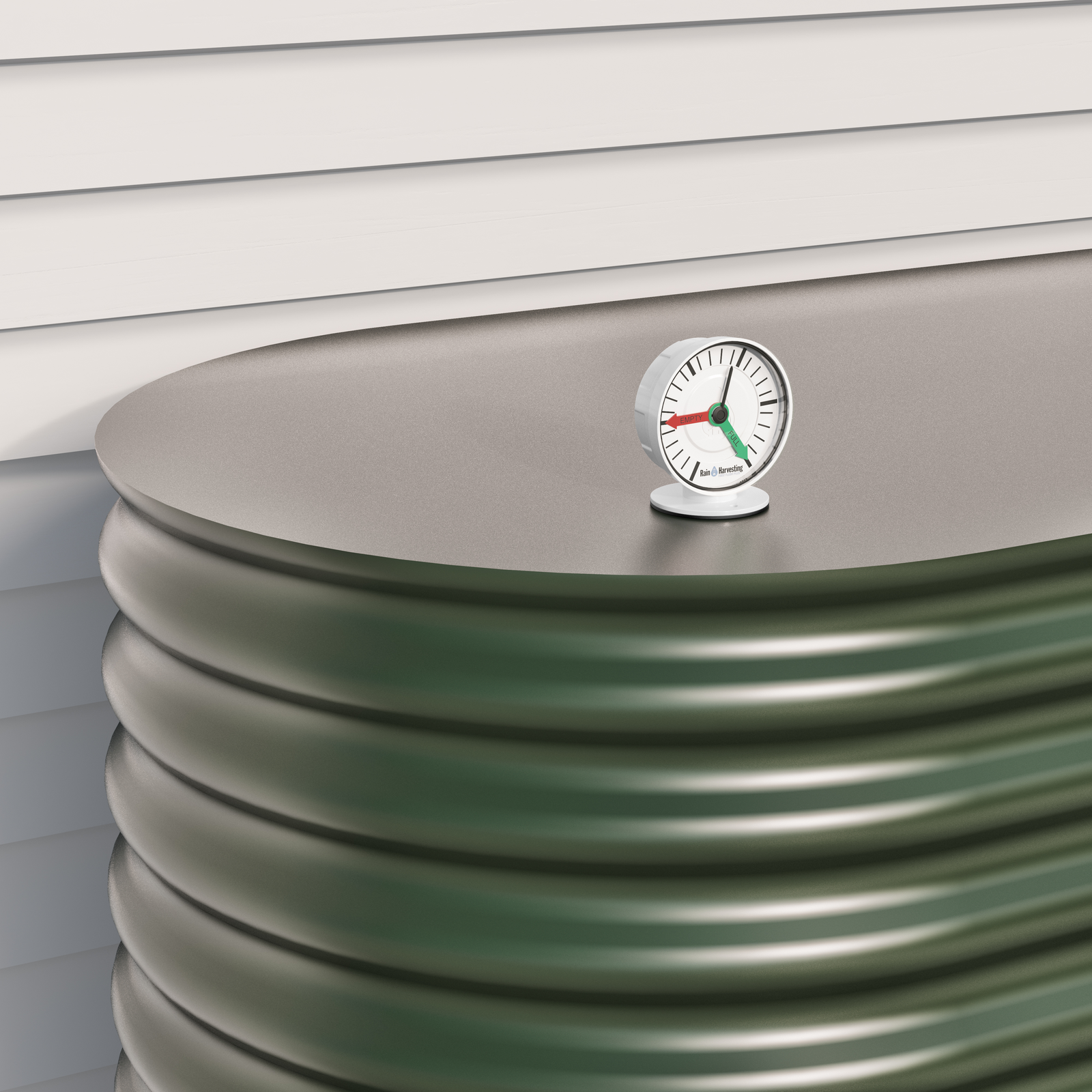 Rain Harvesting Tank Gauge, White PVC Water Level Indicator