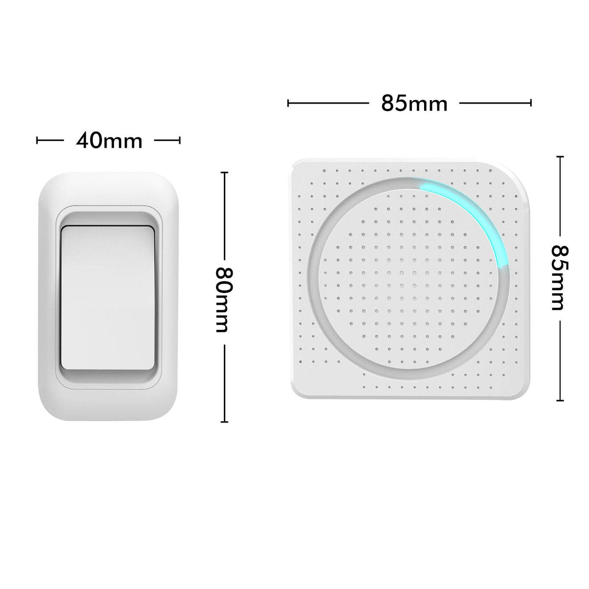 Arlec White 150m Battery Operated Wireless Door Chime DCA01