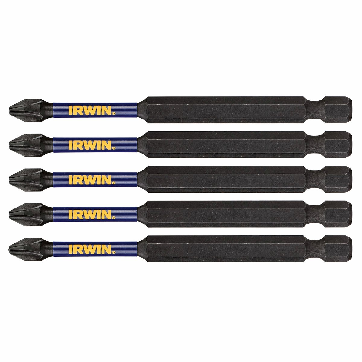 Irwin Impact Bits PH2 - 89mm - Magnetised - High Strength - 5 Pack - SuperSaverAU - view 2