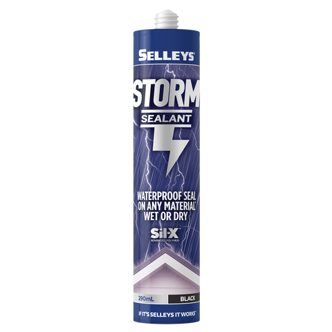 Selleys Storm Sealant Black 290mL - Paintable, UV Resistant Advanced Polymer Waterproof Seal