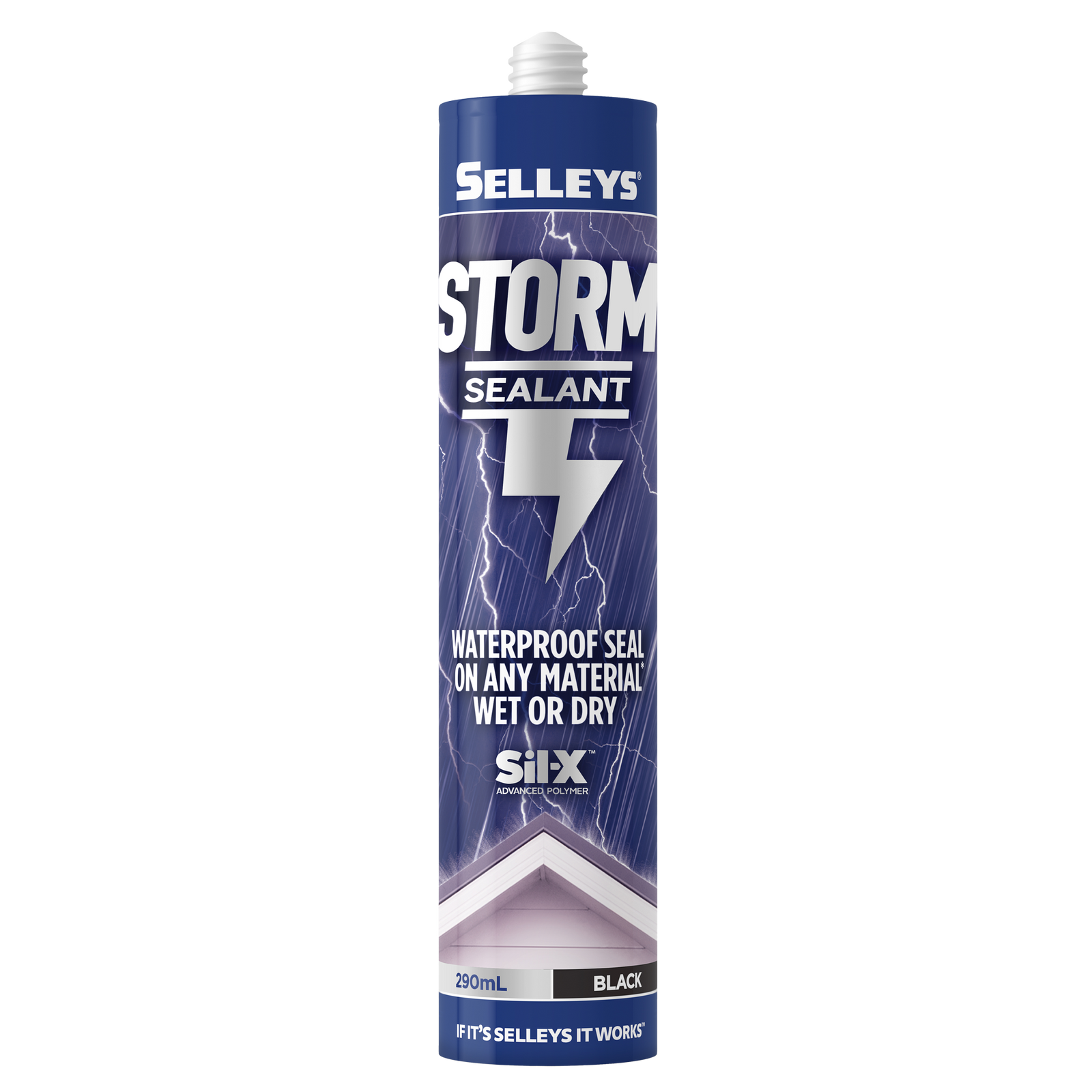 Selleys Storm Sealant Black 290mL - Paintable, UV Resistant Advanced Polymer Waterproof Seal