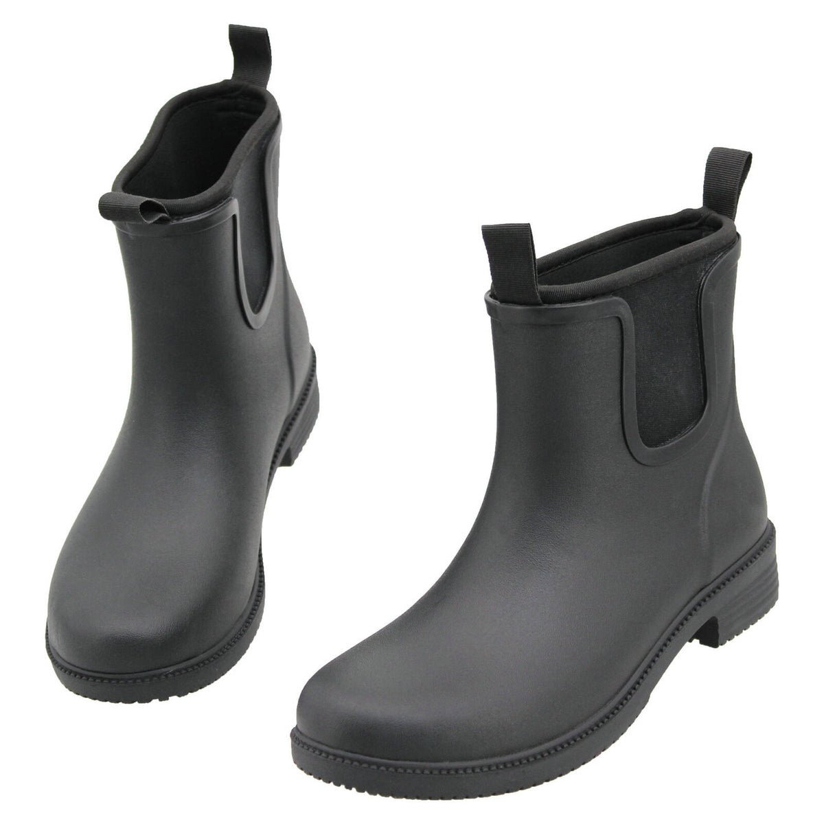 Craftright Black Gumboots Size 6 - Rubber/Neoprene Slip-Resistant Ankle Boots