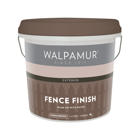 Walpamur 4L Mission Brown Low Sheen Fence Finish Water Based Outdoor