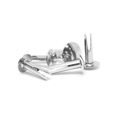 Pinnacle Hardware Bifurcated Split Rivets 12.5 x 4mm Nickel Plated - 20 Pack
