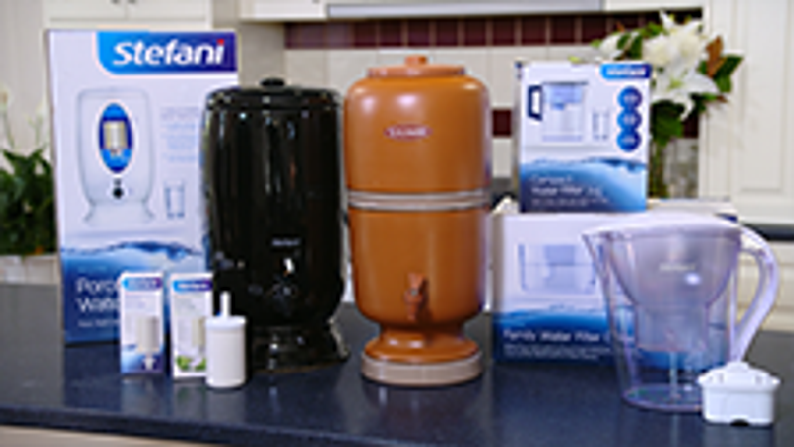 Stefani 12L Black Gloss Porcelain Water Purifier