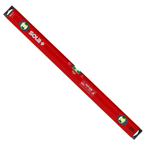Sola 60cm Red Aluminium Spirit Level 3 Vials Waterproof with Case