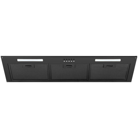 Schweigen 90cm Undermount Rangehood - Matte Black, 1080m³/h, 3 Speeds, LED Lighting - NAUM-9B