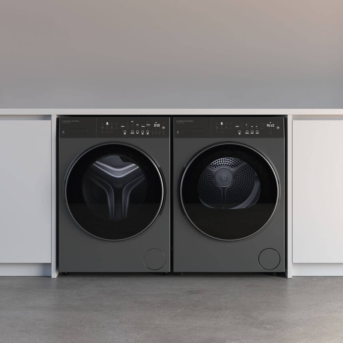 Fisher & Paykel Series 5 12kg Front Loader - Graphite, FlexiDose Auto Dosing, 5 Star Energy - WH1260PG5
