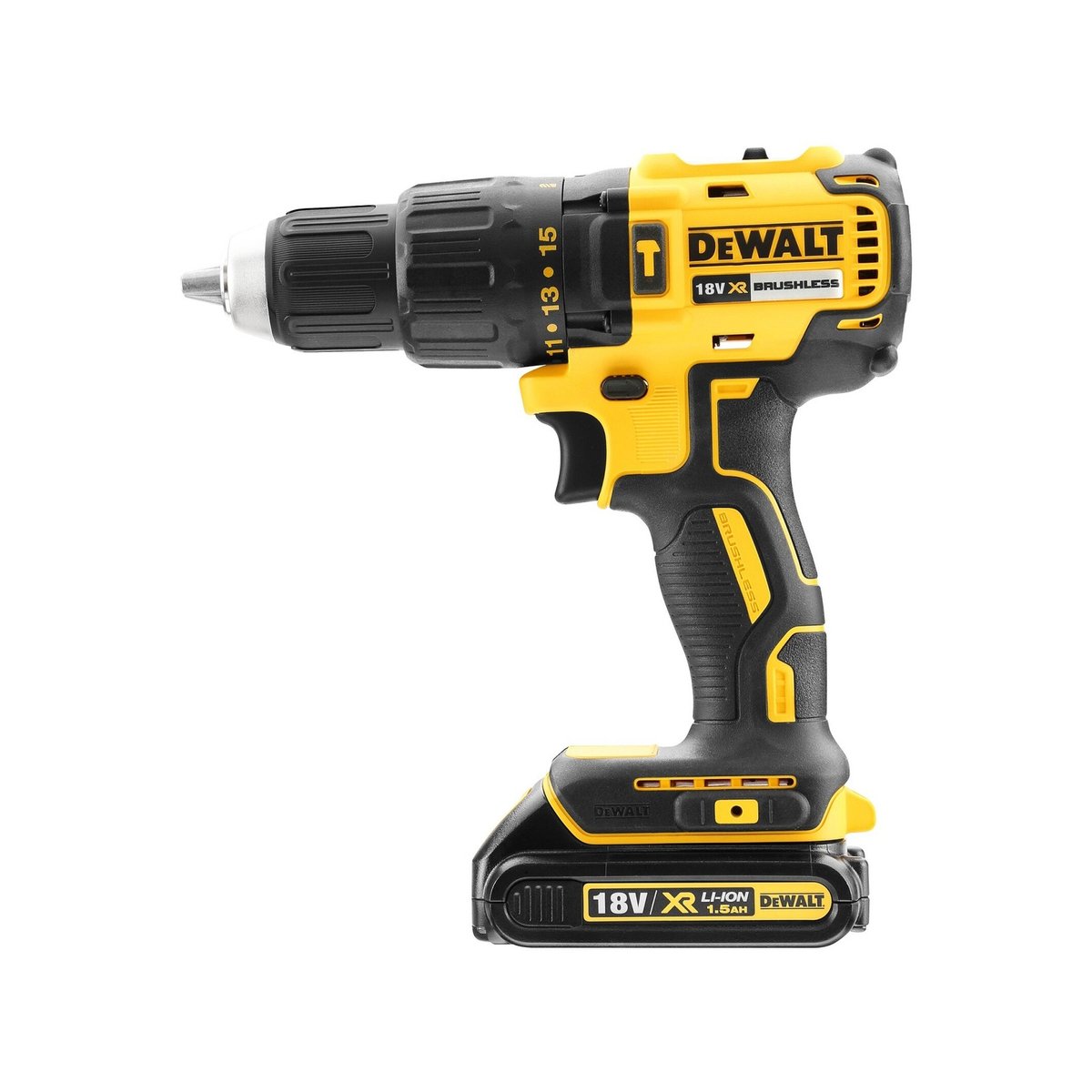 DeWALT 18V Brushless 2 Piece Combo Kit - Hammer Drill & Impact Driver, 2 x 1.5Ah & Charger DCK2060S2-XE