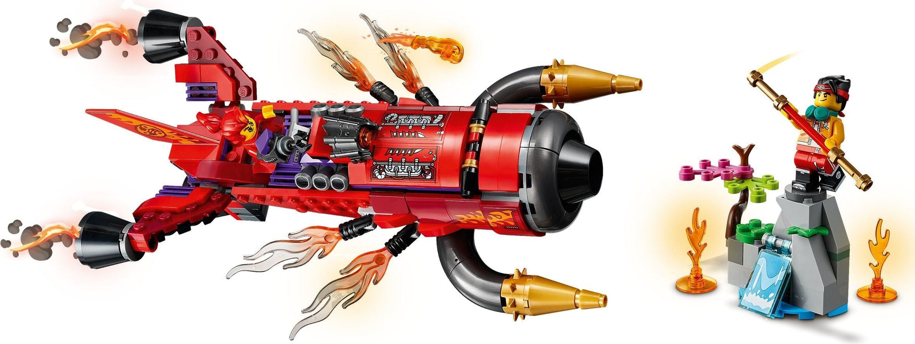 LEGO Monkie Kid 80019 Red Son’s Inferno Jet - SuperSaverAU - view 3