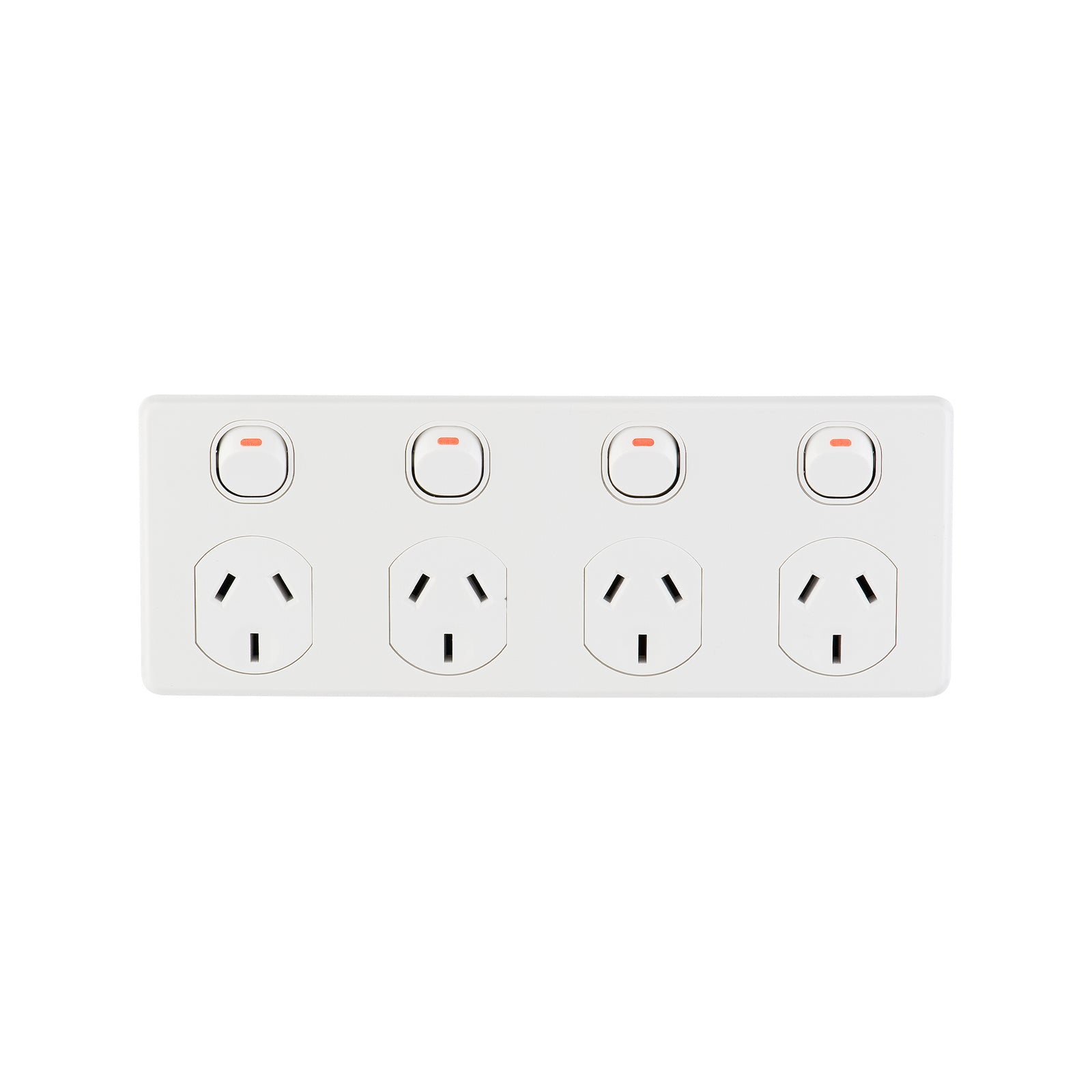 DETA Four Outlet Power Point White Polycarbonate 10A 250V for Kitchens