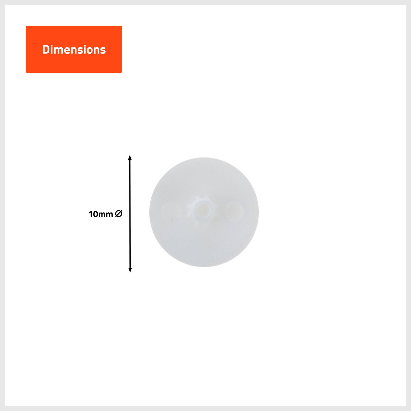 Taskmaster 10mm White Screw Caps Plastic 250 Pack