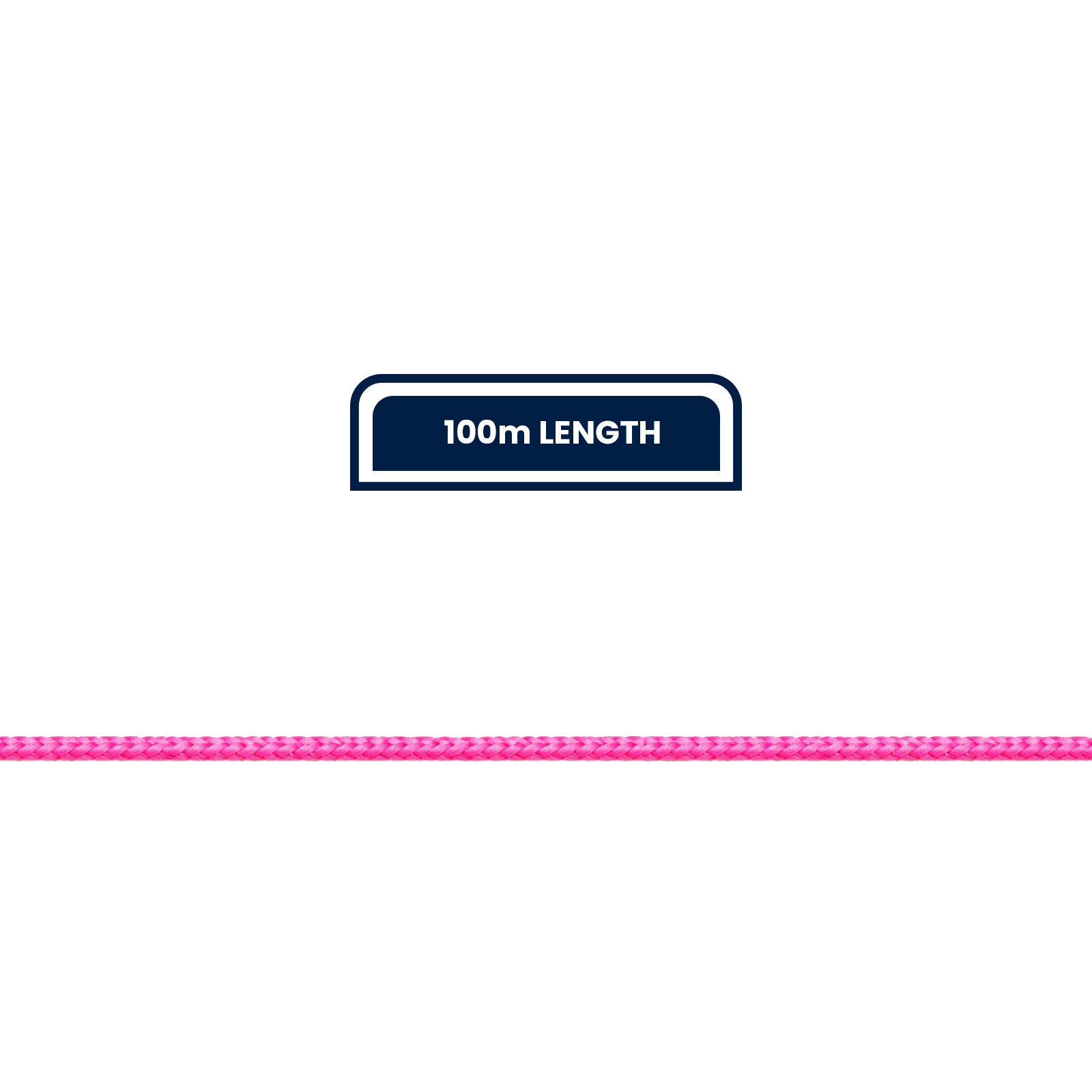 Grunt 100m Fluorescent Builders Line, High-Visibility Braided Nylon, Weather Resistant