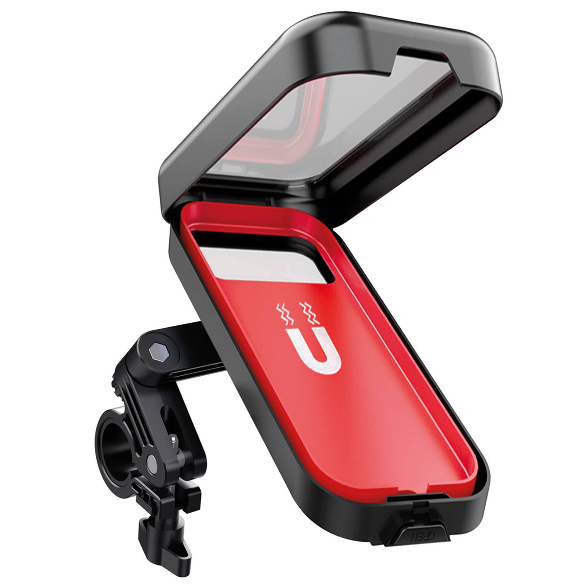 Antsig Universal Water-Resistant Bicycle Phone Mount - 360° Rotating, Black ABS AP198