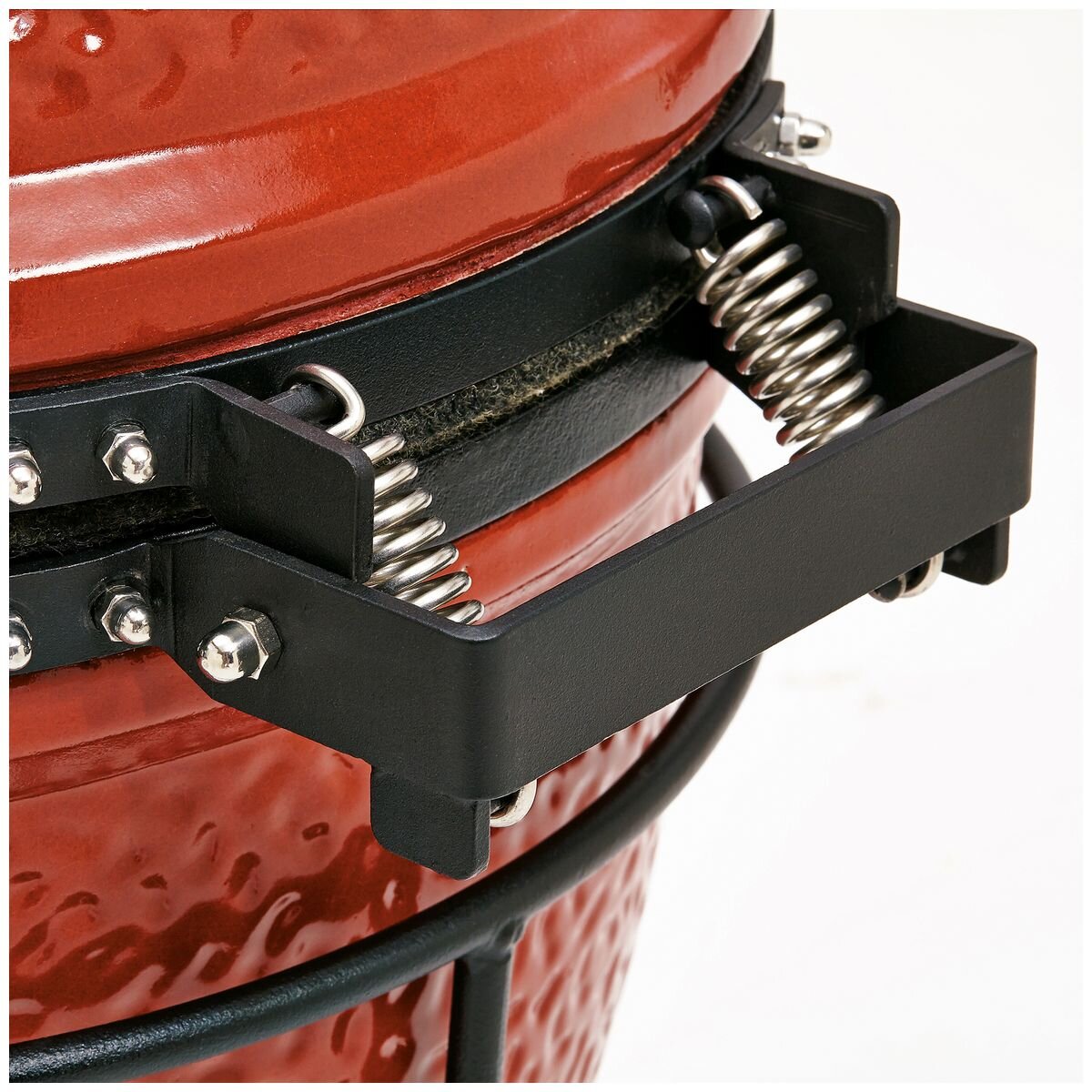Kamado Joe Joe Jr. Portable Kamado Grill - Red, Cast Iron Stand, Temperature Gauge - KJ13RH