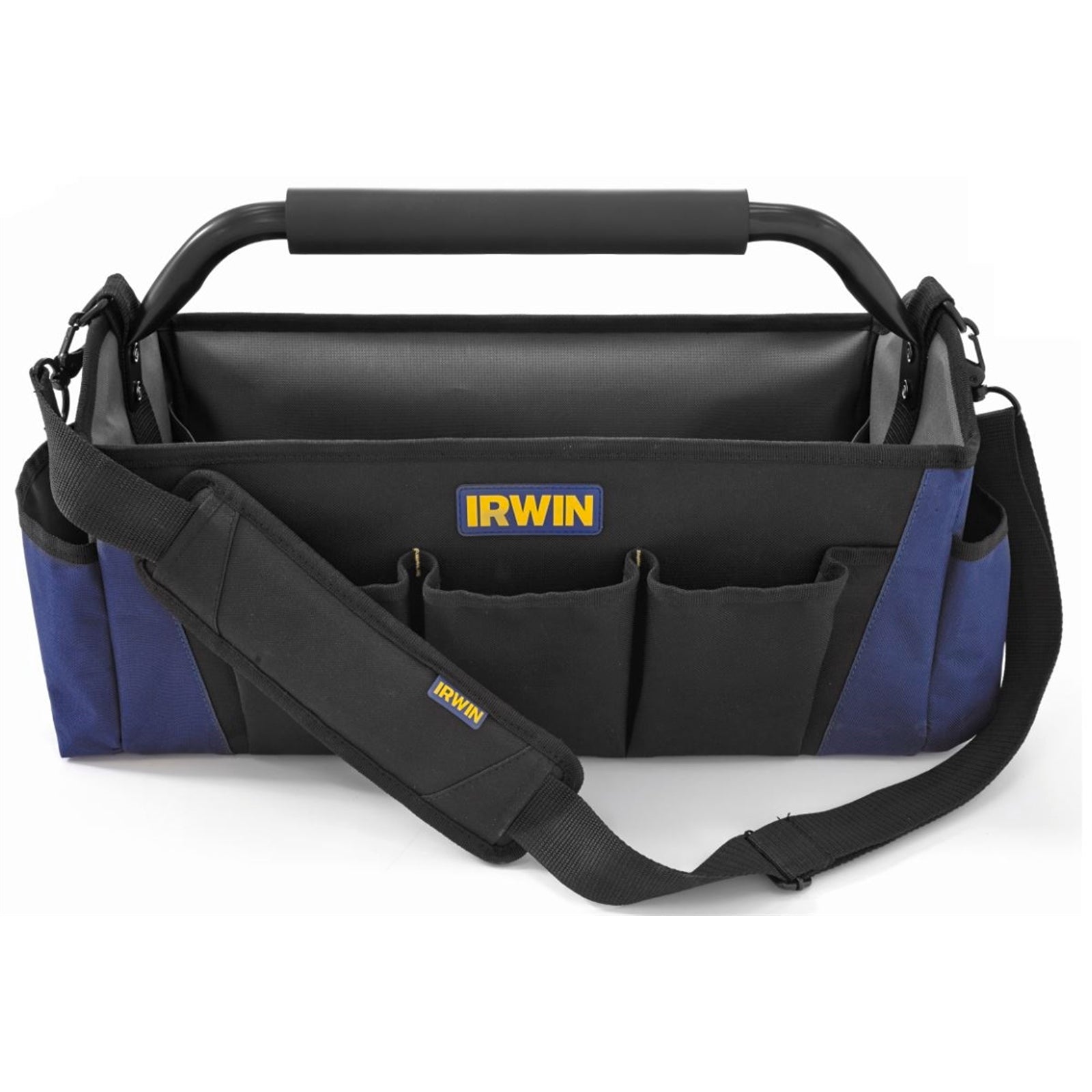 IRWIN 450mm Tool Tote, 600D Polyester, 13 Pockets, Open Main Compartment