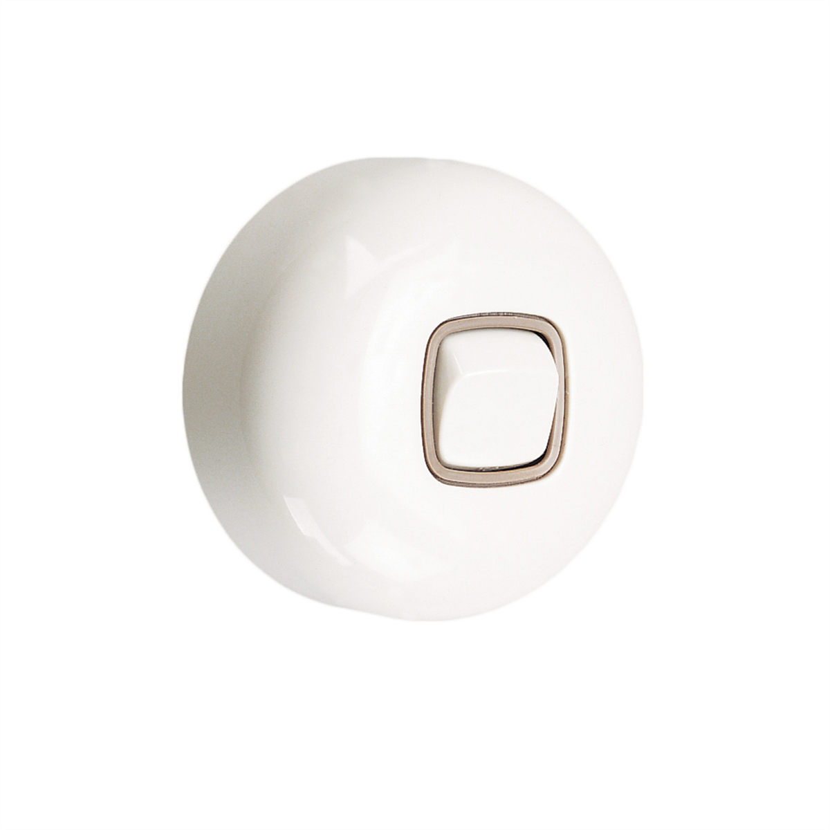 HPM Standard 10A Old Style Switch, 1 Gang, White ABS, 240V, Indoor
