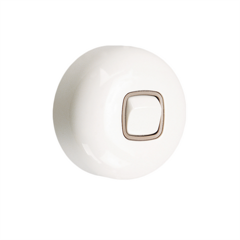 HPM Standard 10A Old Style Switch, 1 Gang, White ABS, 240V, Indoor
