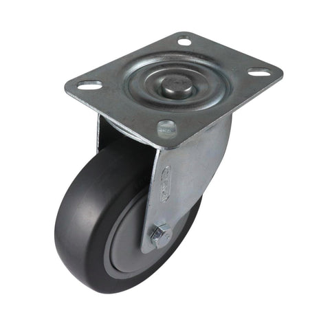 Easyroll Castor - 100mm - Grey Rubber - Heavy Duty Swivel - SuperSaverAU - view 1