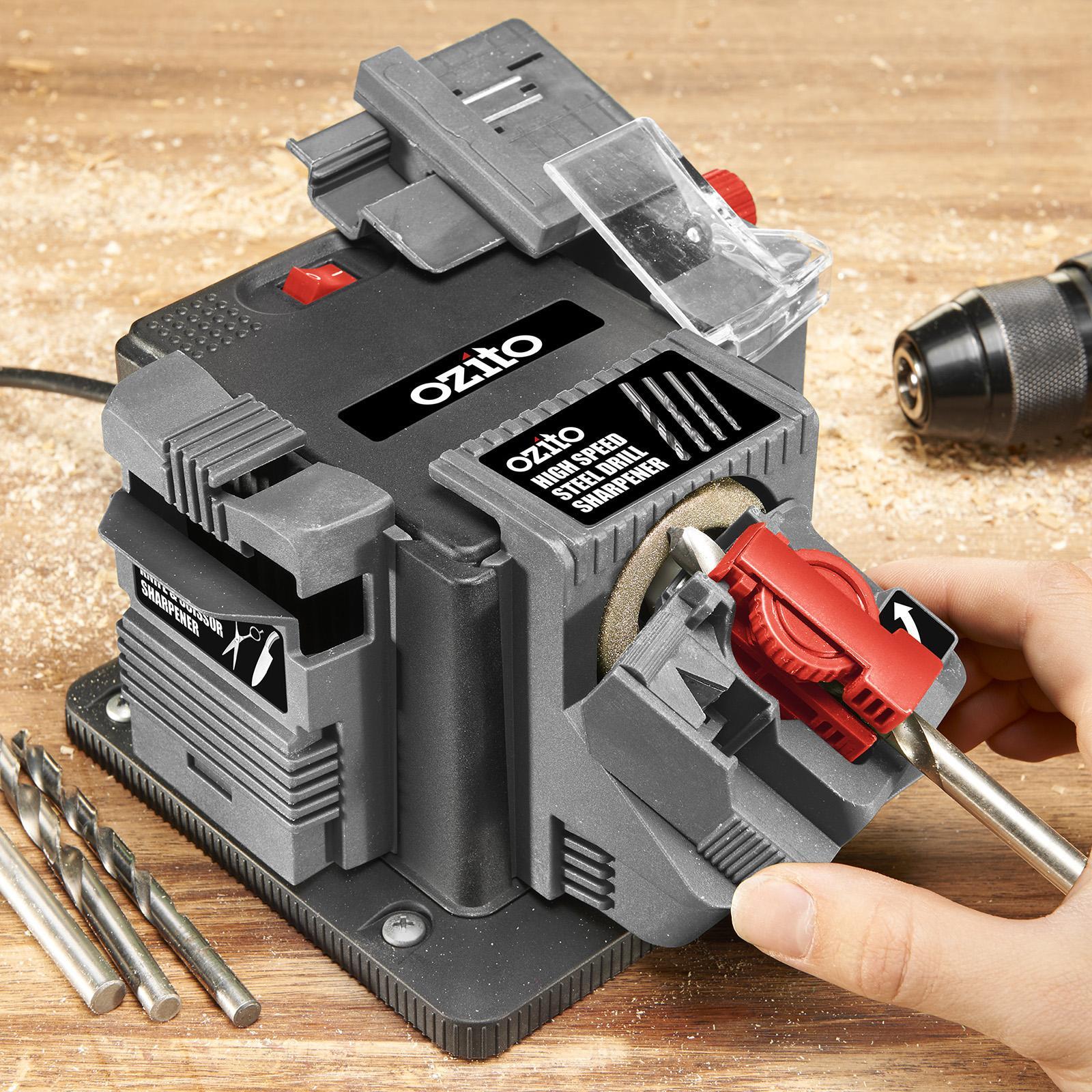 Ozito 65W Multi Function Sharpener MFS-4000, Diamond Wheel, Adjustable Angle, 3 Modules
