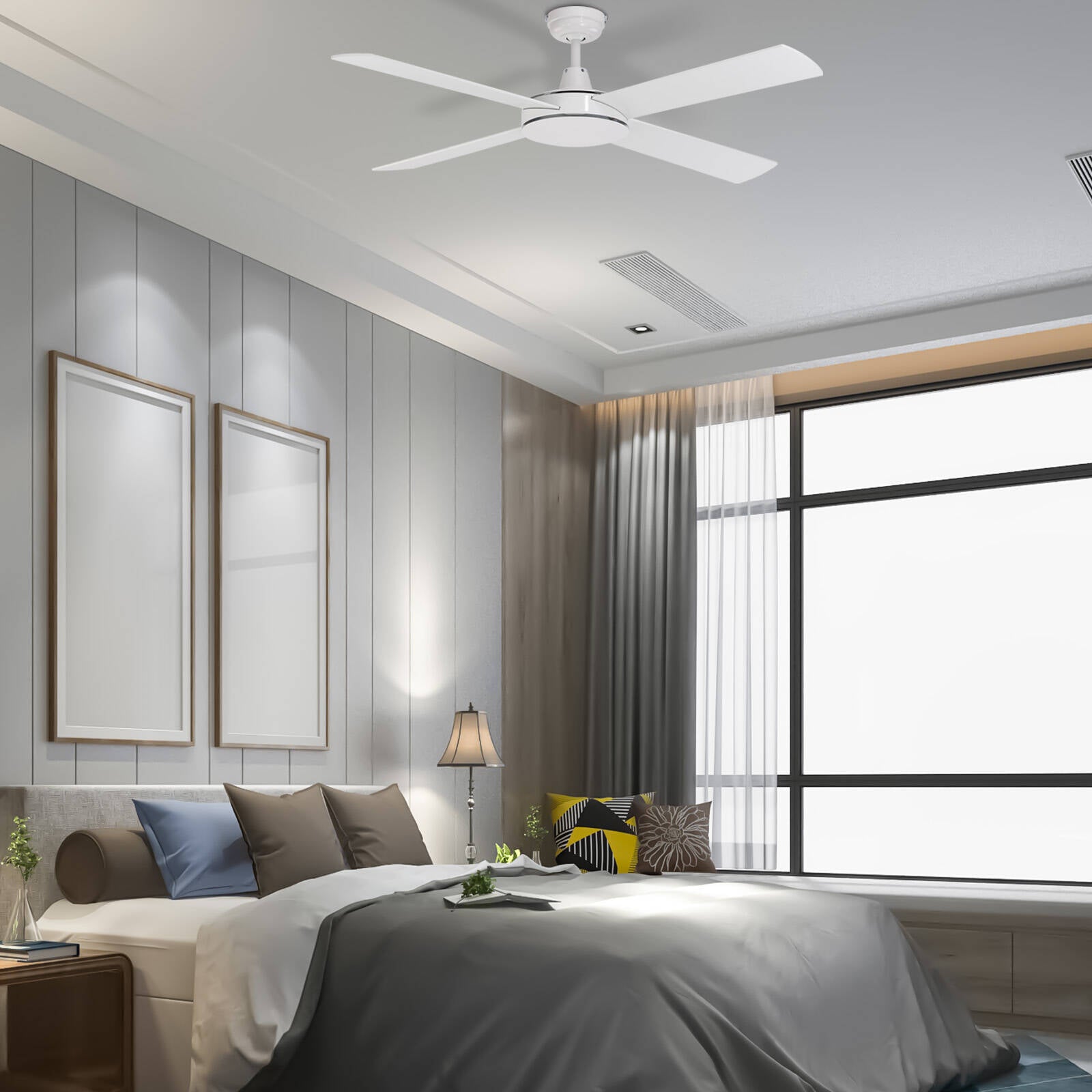 Mercator Grange 130cm 4 Blade Ceiling Fan 60W 3 Speed Reverse Indoor FC030134WH