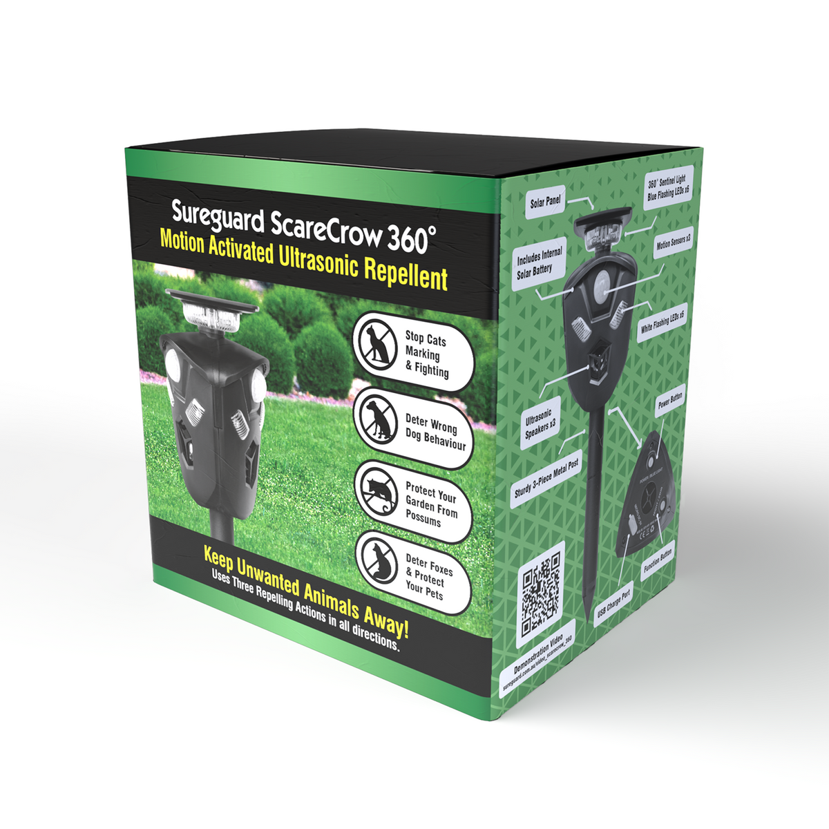 Sureguard Scarecrow Motion Activated Ultrasonic Animal Repellent Outdoor