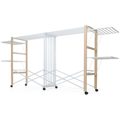 Foppapedretti Allungo Clothes Airer - 30m Drying Space, Solid Beechwood Frame, Natural - F9900423603