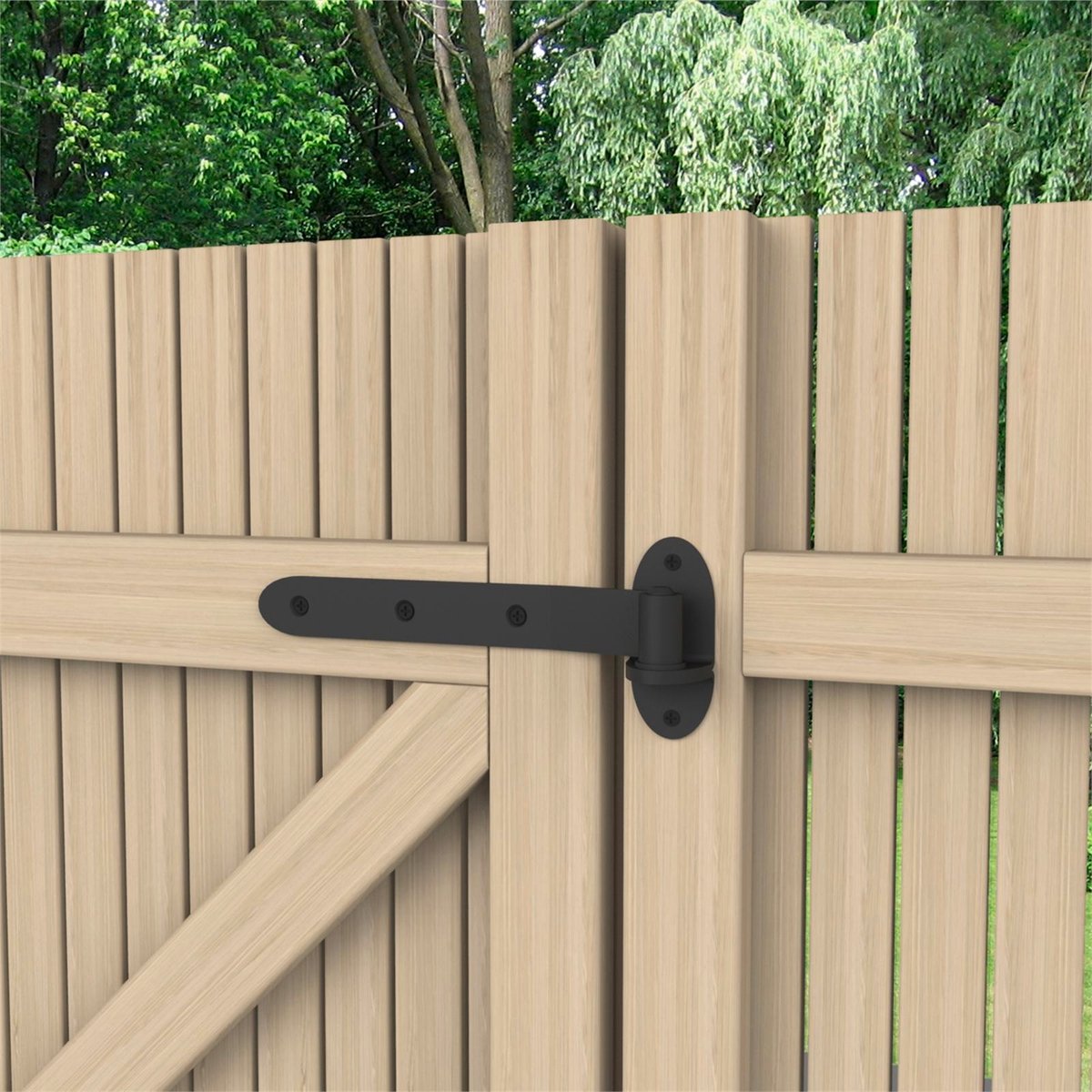 Zenith 300mm Lift Off Strap Hinge - Matte Black - Heavy-Duty Steel - SuperSaverAU - view 3