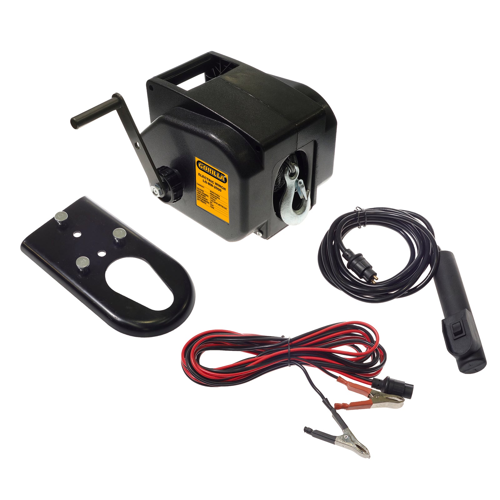 Gorilla Ladders 500kg 9m 12V Electric Winch Black