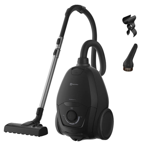 Electrolux Canister Bagged Vacuum - UltraSilencer Plus, AllFloor Auto Nozzle, Ebony Black - EFB71113EB