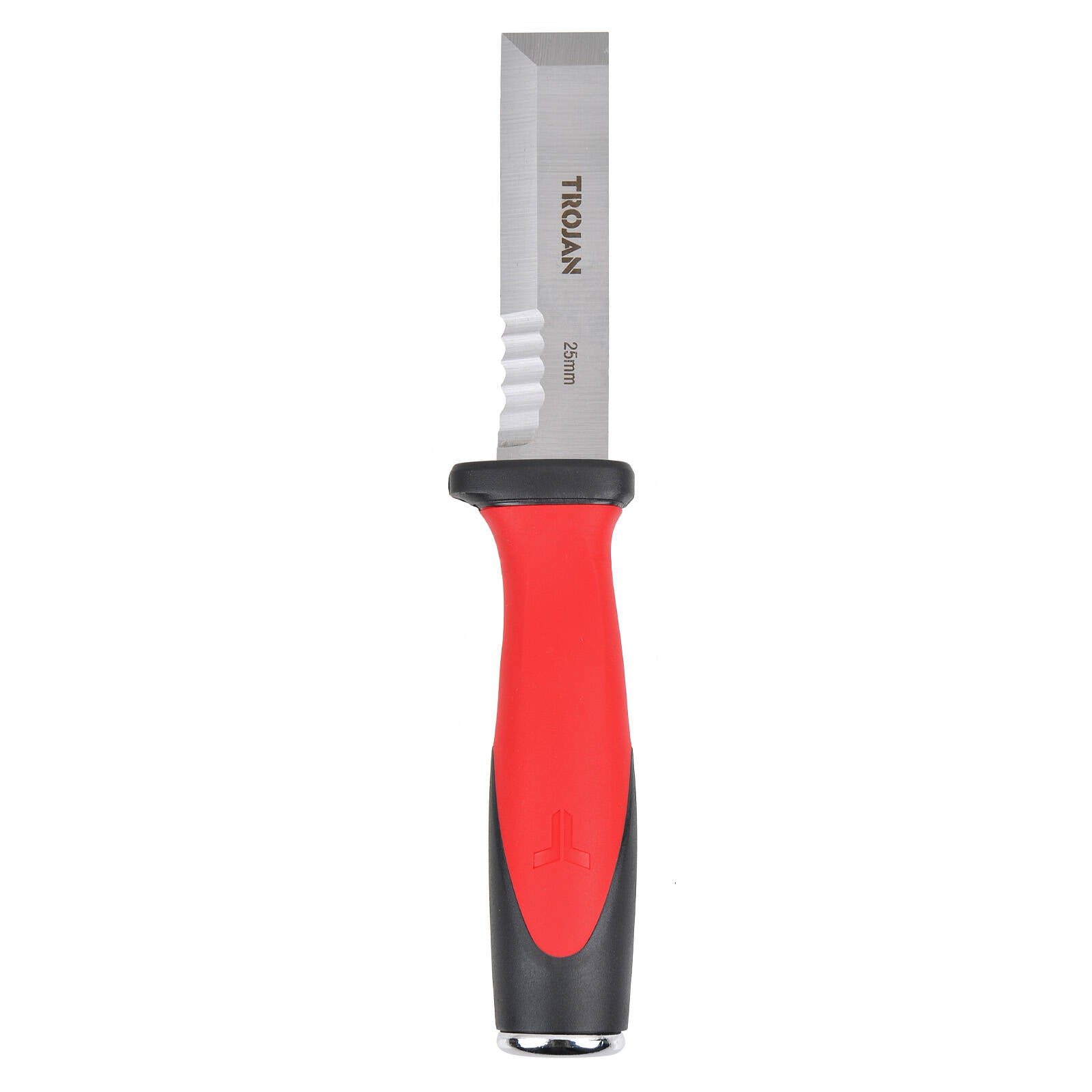 Trojan 25mm Side Strike Chisel with Serrated Cutting Edge and Metal Cap