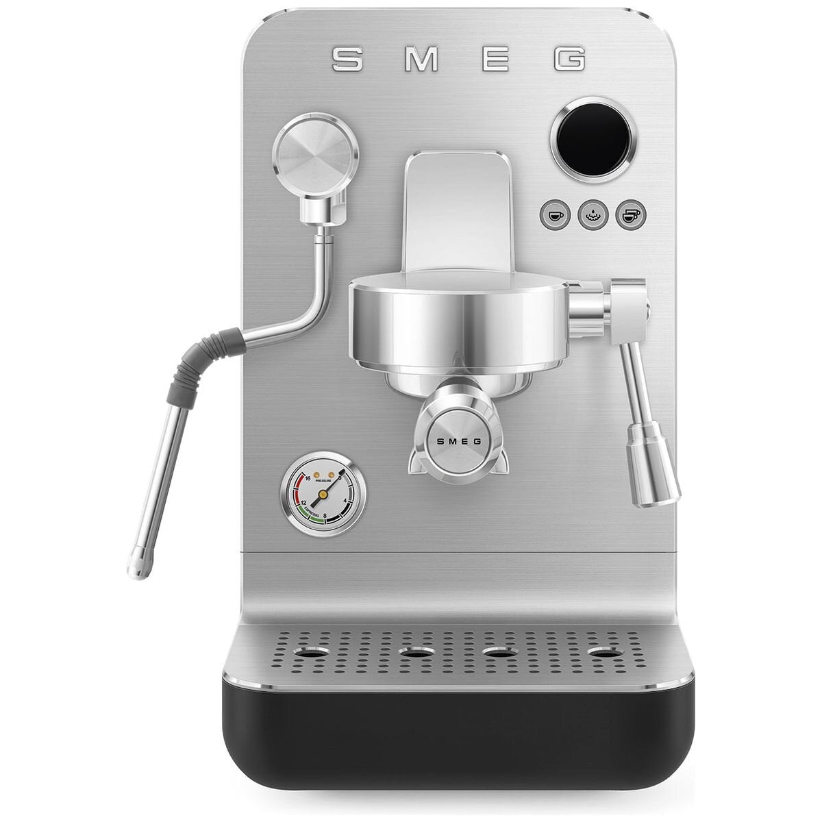 Smeg Minipro Espresso Coffee Machine - 15 Bar, Triple Thermoblock, Shot Timer, Matte Black - EMC02BLMAU