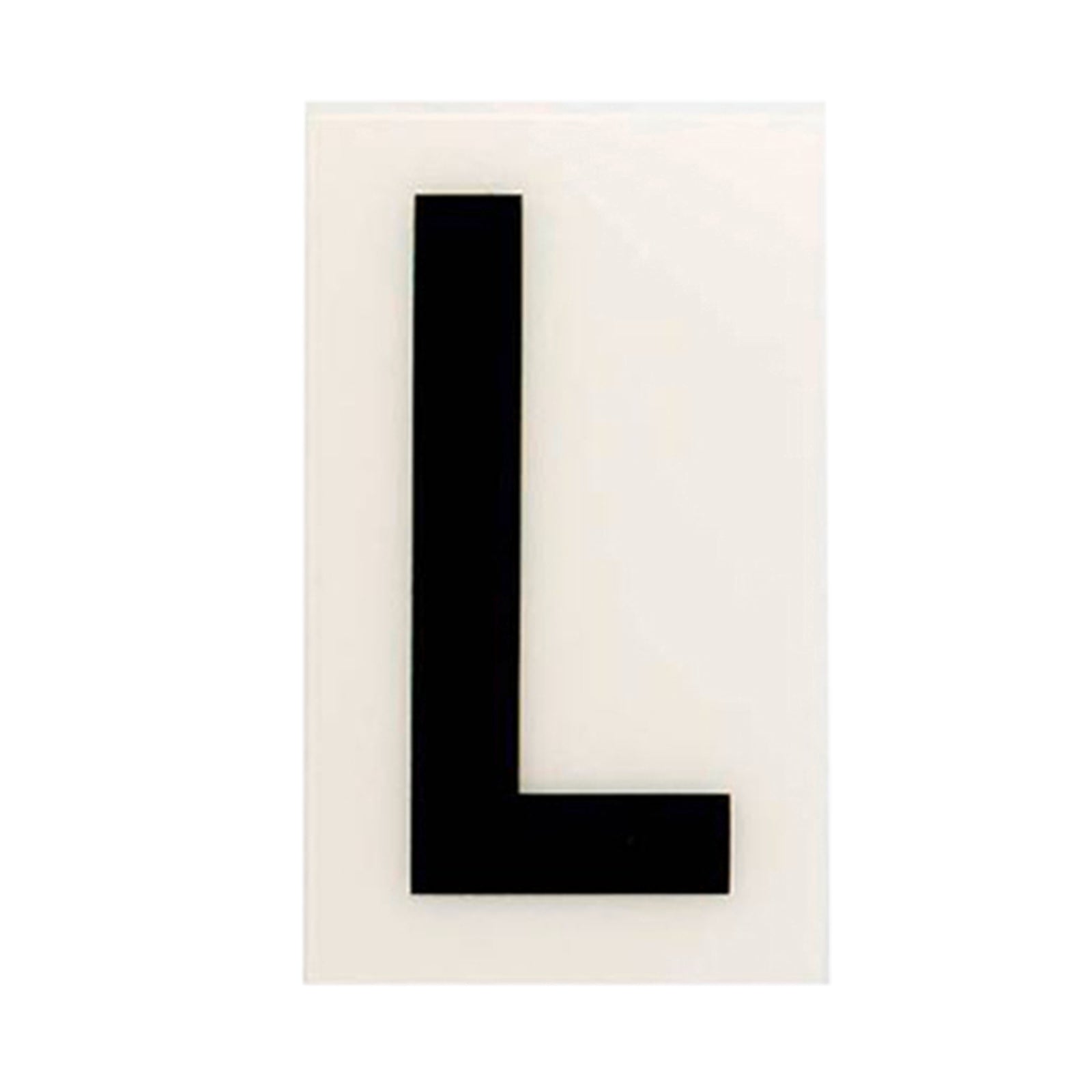Sandleford 85mm White Self Adhesive House Letter L - Weather Resistant Polycarbonate