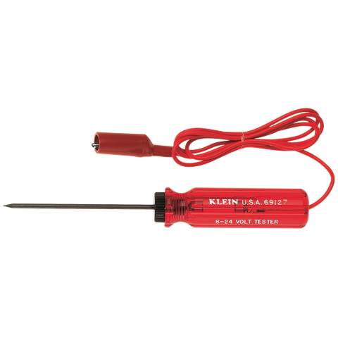 Klein Tools 6-24V AC/DC Voltage Tester Light-Up Bulb Test Leads Included 69127