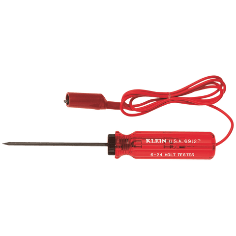 Klein Tools 6-24V AC/DC Voltage Tester Light-Up Bulb Test Leads Included 69127