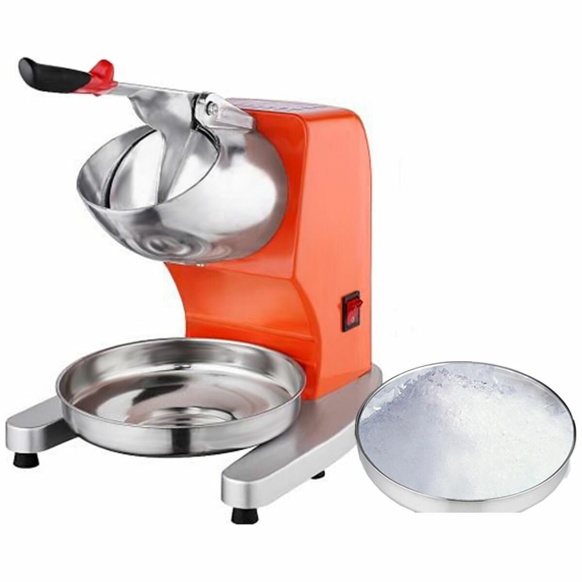 SOGA Ice Shaver - 300W - 18/10 Stainless Steel - Easy to Clean - Orange - ICESHAVERORANGE