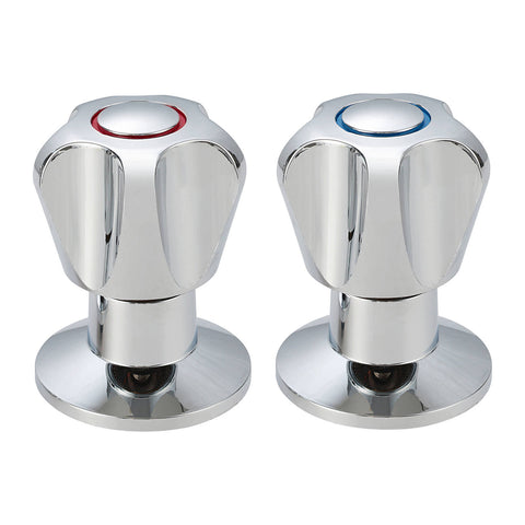 Shaw & Mason Classic Style Basin Top Assembly Pair Chrome ABS Plastic