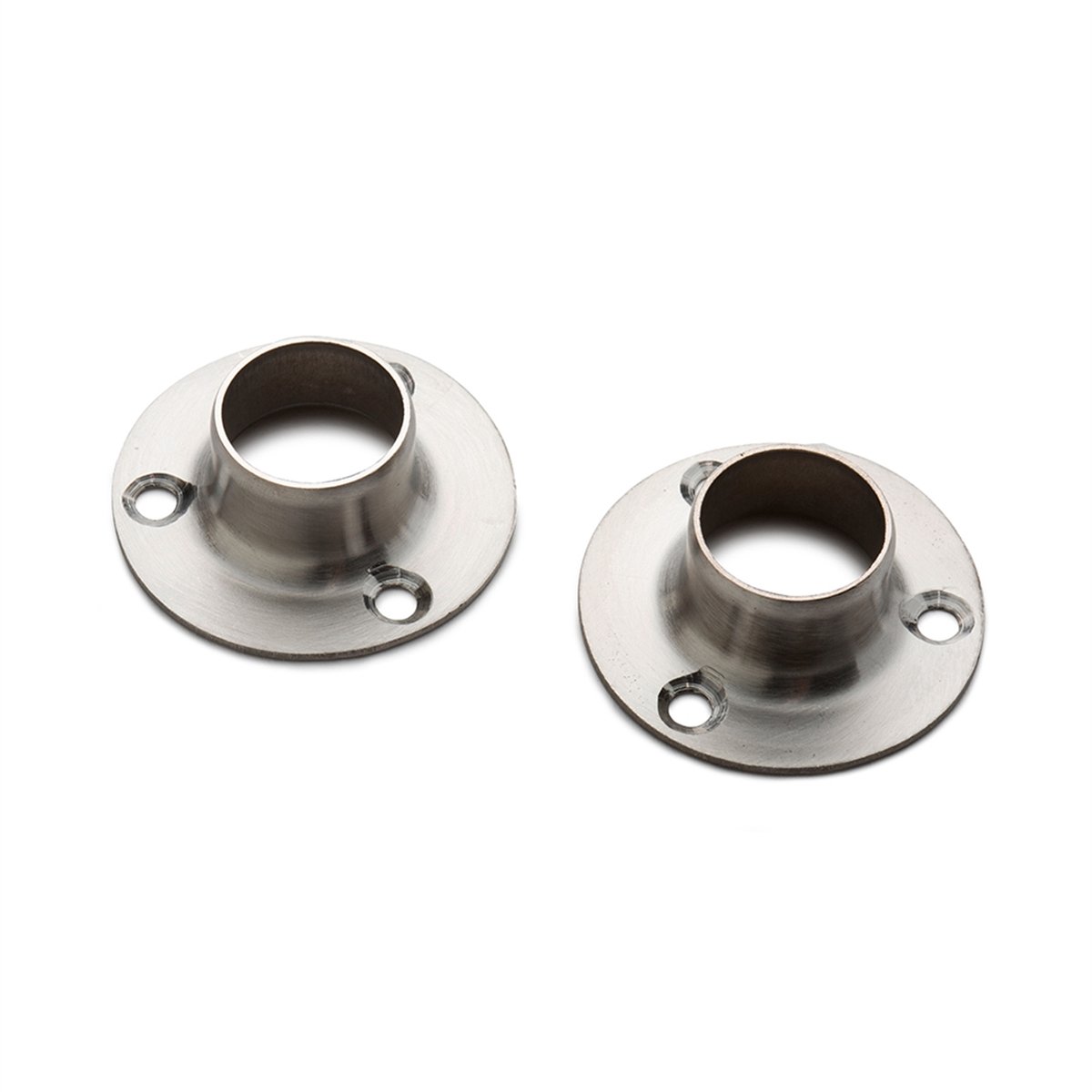 Sandleford 19mm Stainless Steel Round Flange Fitting Rod 2 Pack