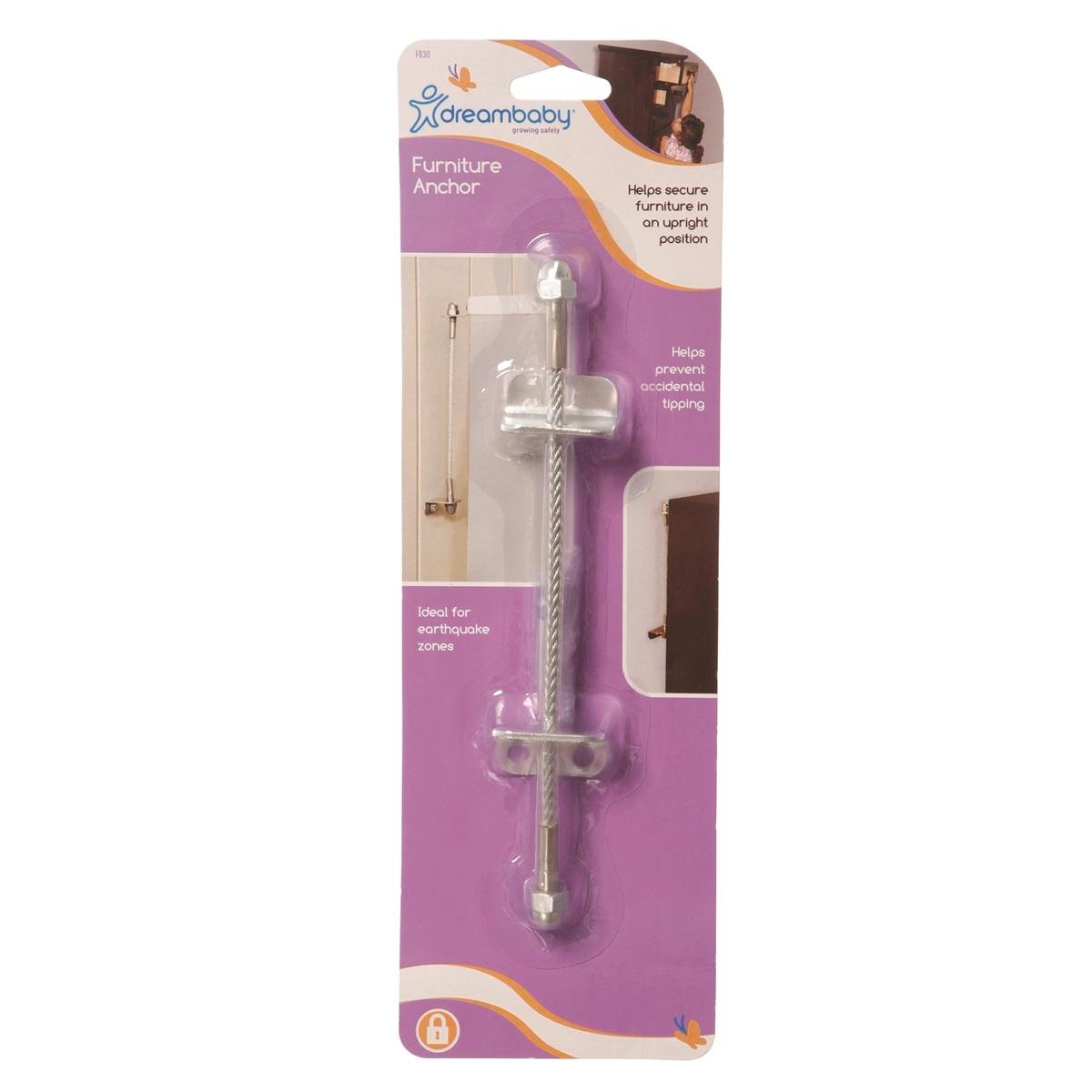 Dreambaby Child Safety Furniture Anchors - Metal, Screw Fix