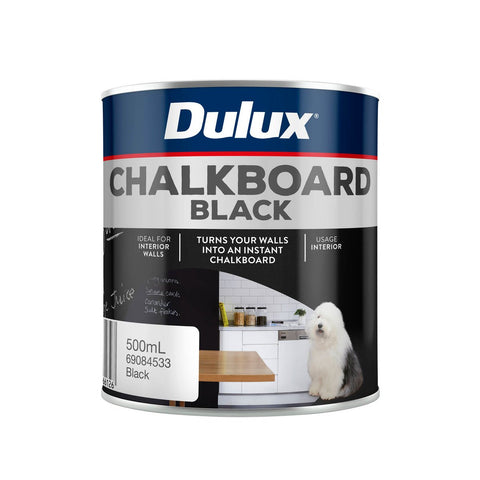 Dulux Chalkboard Paint 500ml Black Water Based Interior Finish - SuperSaverAU - view 1