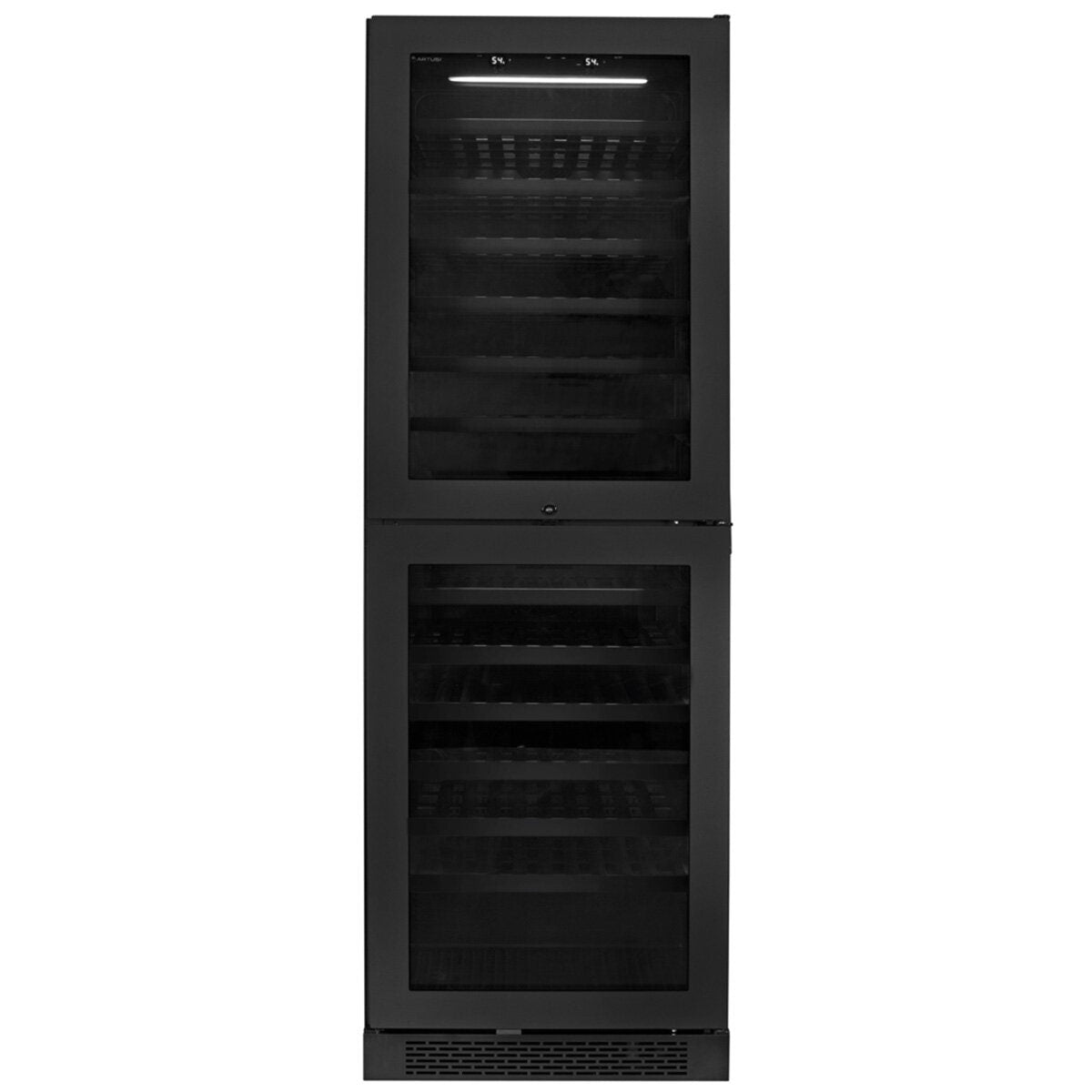 Artusi 160 Bottle Dual Zone Wine Cabinet - Matte Black - Frost Free - AWCD160BV