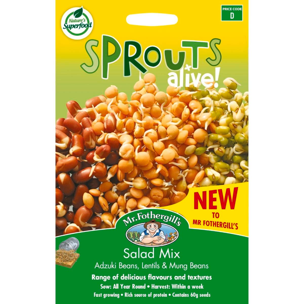 Mr Fothergill's Sprouts Alive Salad Mix Seed